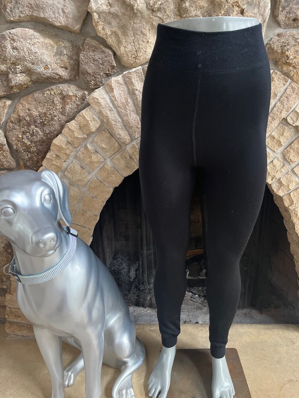 Wander Hot Totties Fleece Lined Black Legging Joggers Women’s Size Large